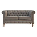 2 Seater Chesterfield Sofa, Tweed