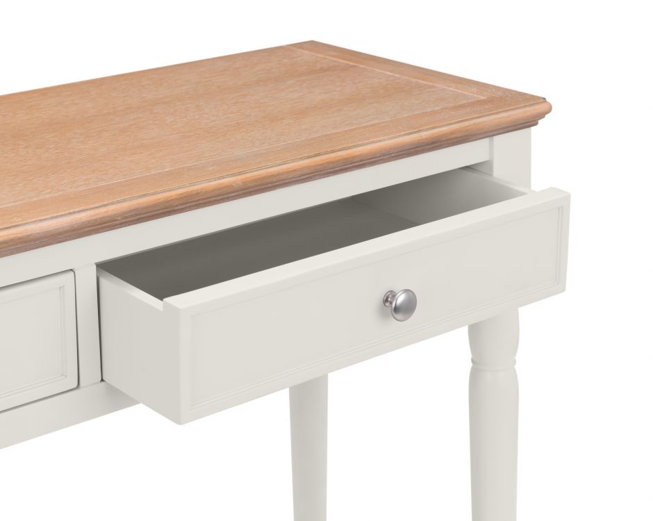 Provence 2 Drawer Console Table - Limed Oak/Grey