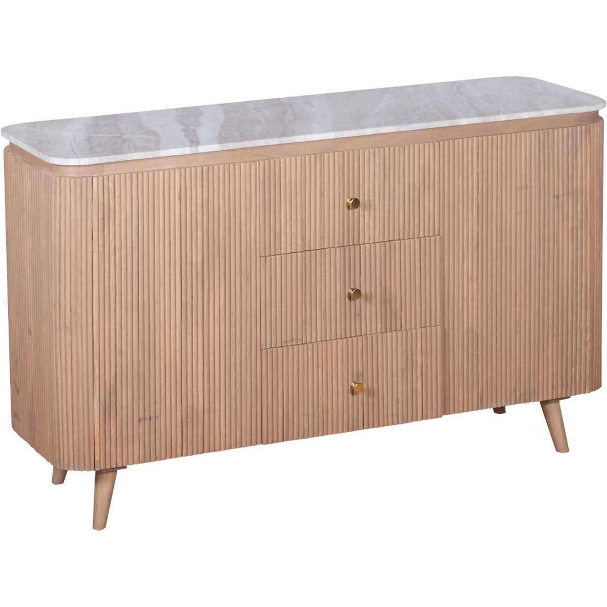 Ashford Sideboard, Natural Marble & Mango Wood