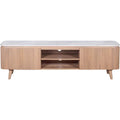 Ashford Tv Stand, Natural Marble & Mango Wood