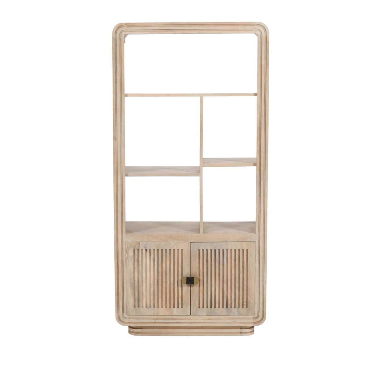 Carved Mango Wood Bookcase