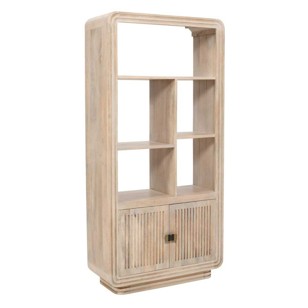 Carved Mango Wood Bookcase