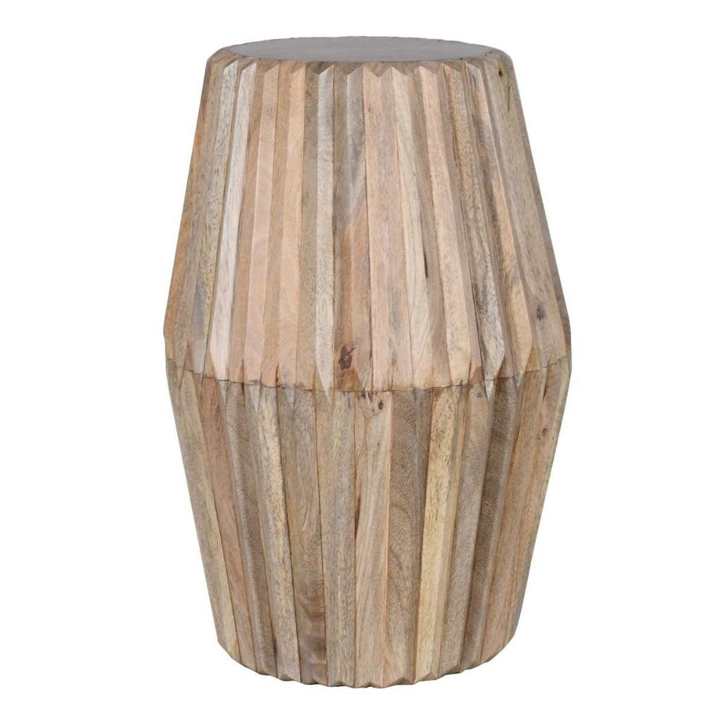 Carved Mango Wood Side Table