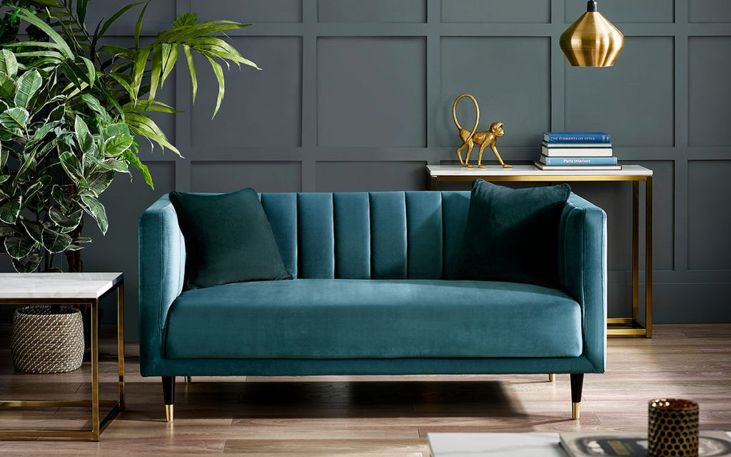 Salma Teal 2 Seater Sofa