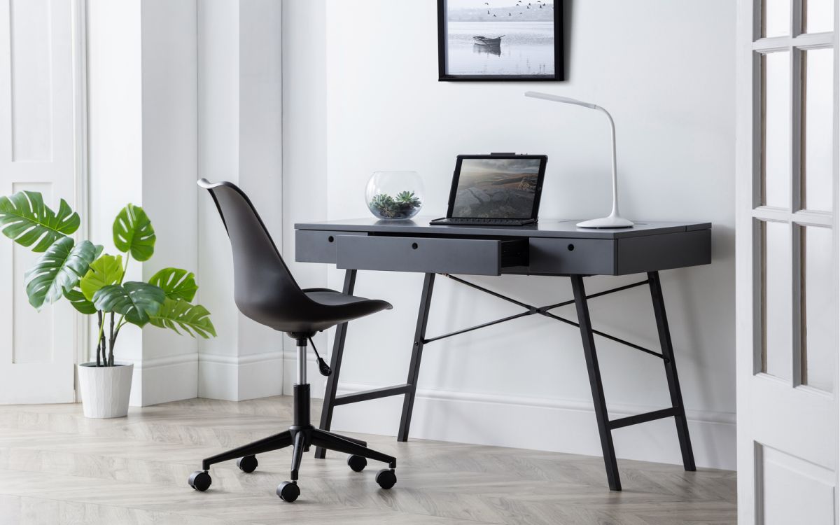 Trianon 3 Drawer Desk, Grey