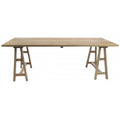 Trestle Dining Table, Mahogany Wood
