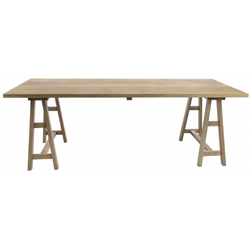 Trestle Dining Table, Mahogany Wood