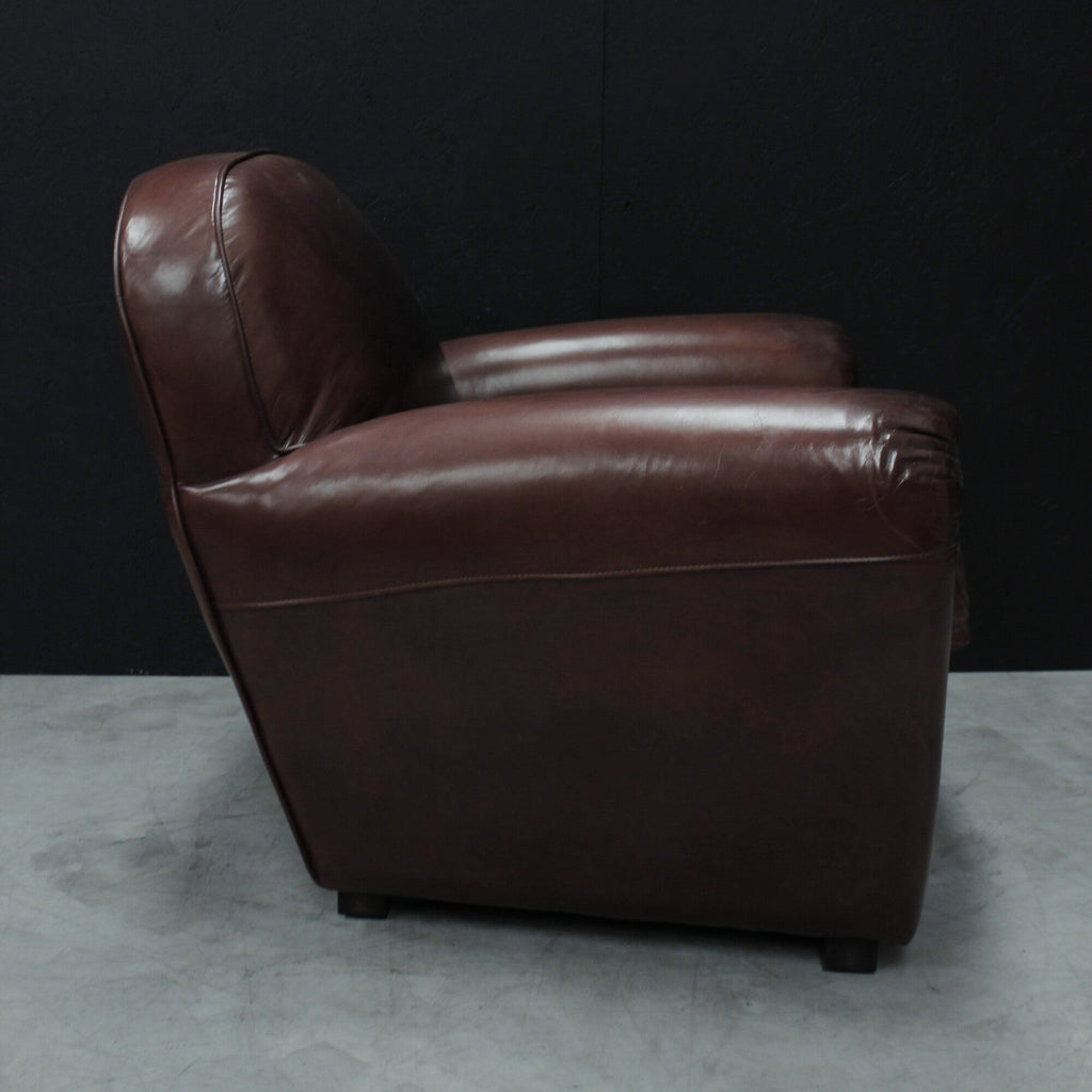 Vintage Leather Art Deco Armchair